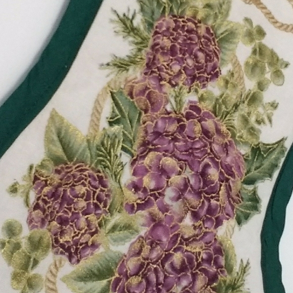 Elegant Green and Purple Floral Holiday Stocking - Picture 4 of 4
